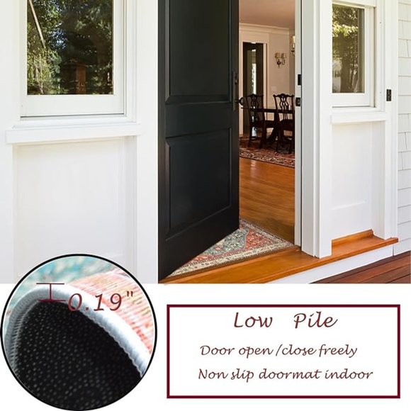 Boho Tribal Area Rug - SIZE 2x8 Hallway Bohemian Vintage Bedroom Throw Rug - Picture 6 of 6